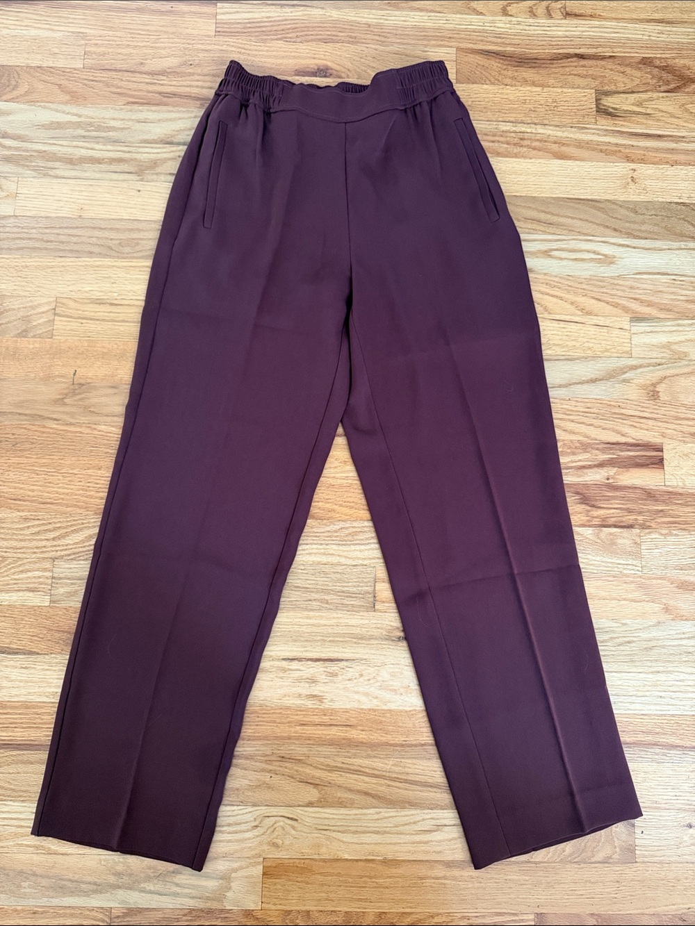 Nordstrom Women's High-Waist Straight Pants in Plum